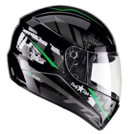 Segunda imagem do produto Capacete Fly F-9 City Preto Verde