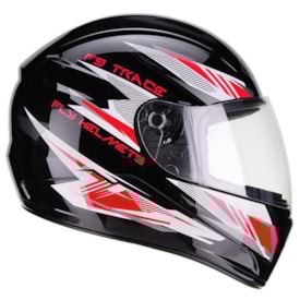 Segunda imagem do produto Capacete Fly Infantil Young Trace Preto Vermelho