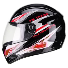 Capacete Fly Infantil Young Trace Preto Vermelho