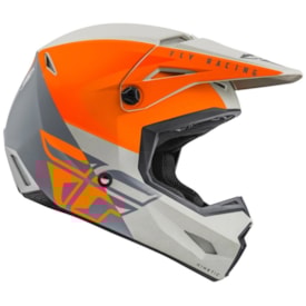 Segunda imagem do produto Capacete Fly Kinetic Straight Edge Laranja Cinza