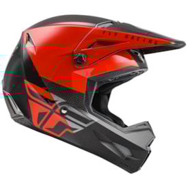 Segunda imagem do produto Capacete Fly Kinetic Straight Edge Vermelho Preto