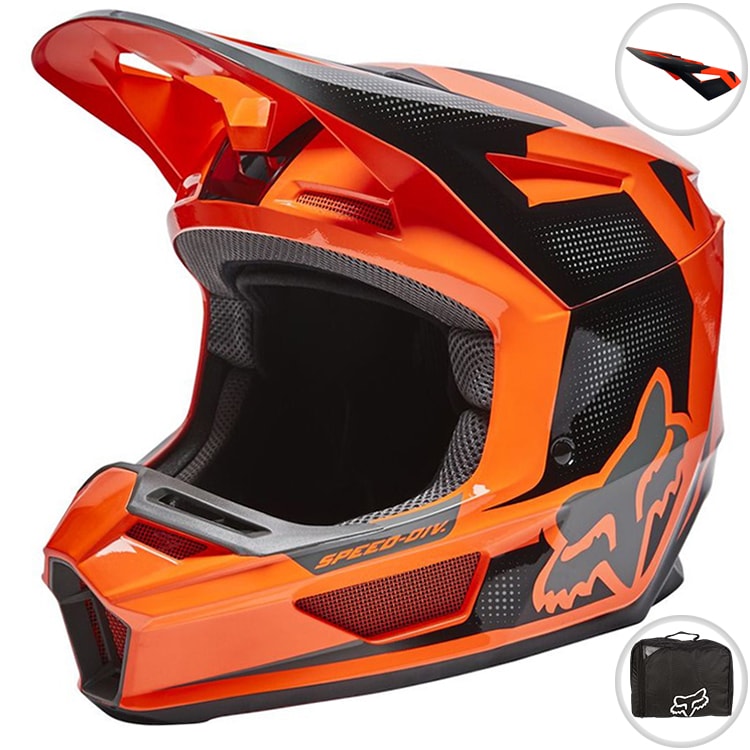 Capacete Fox V2 Dier Laranja