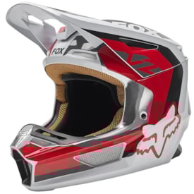 Segunda imagem do produto Capacete Fox V2 Paddox Vermelho Preto Branco
