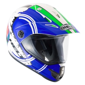 Capacete Helt Vision Italy Vermelho Azul