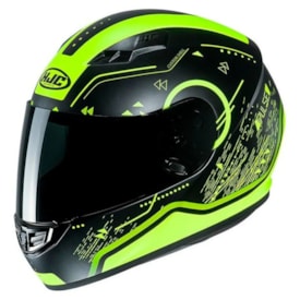 Capacete Hjc Cs-15 Safa Preto Verde