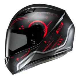 Segunda imagem do produto Capacete Hjc Cs-15 Safa Preto Vermelho