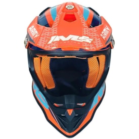 Segunda imagem do produto Capacete Ims Army 22 Laranja Azul