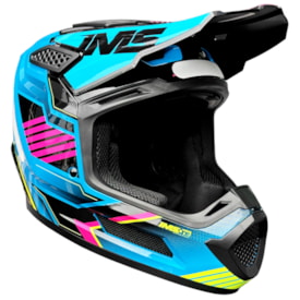 Capacete Ims One Vision Pro Azul Rosa