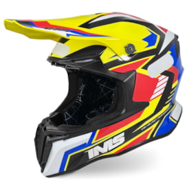 Segunda imagem do produto Capacete Ims Revo 26 Edge Amarelo Azul