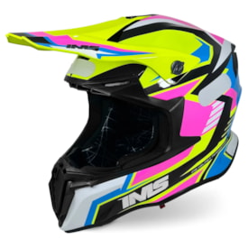 Segunda imagem do produto Capacete Ims Revo 26 Edge Azul Fluor