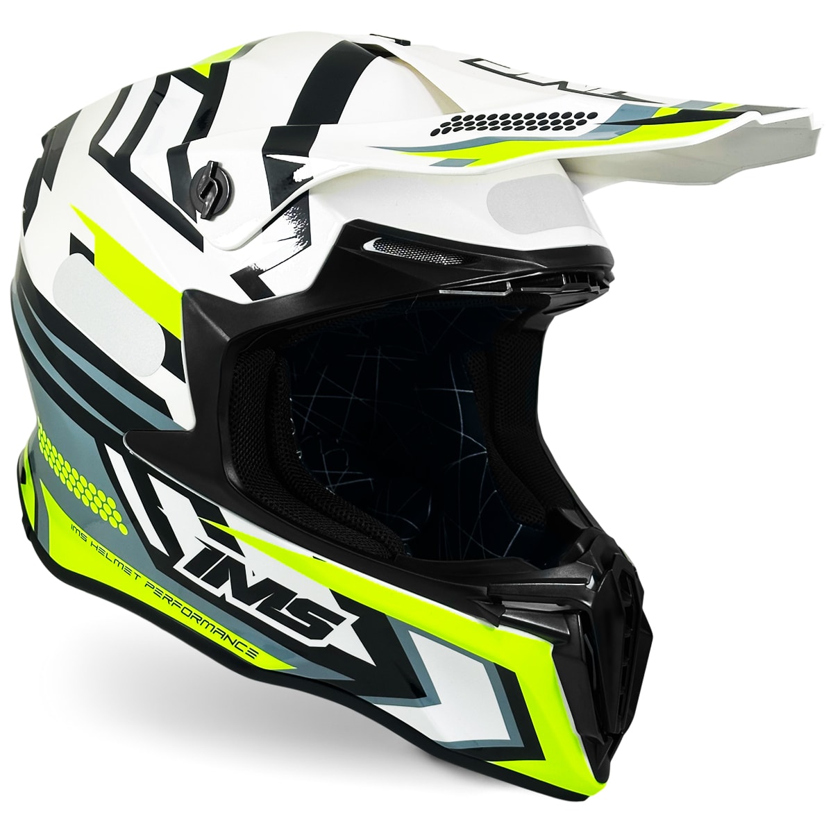 Capacete Ims Revo 26 Edge Branco Fluor