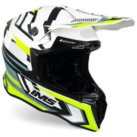 Capacete Ims Revo 26 Edge Branco Fluor