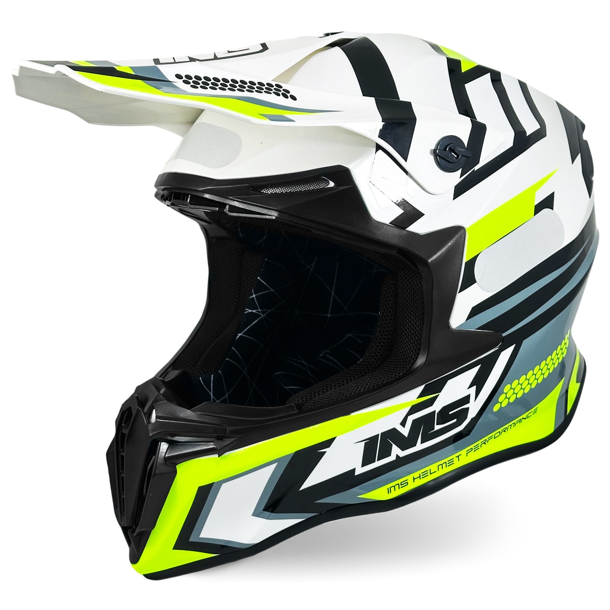 Segunda imagem do produto Capacete Ims Revo 26 Edge Branco Fluor