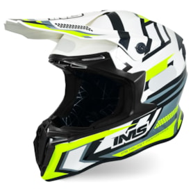 Segunda imagem do produto Capacete Ims Revo 26 Edge Branco Fluor