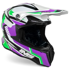 Capacete Ims Revo 26 Edge Roxo Verde