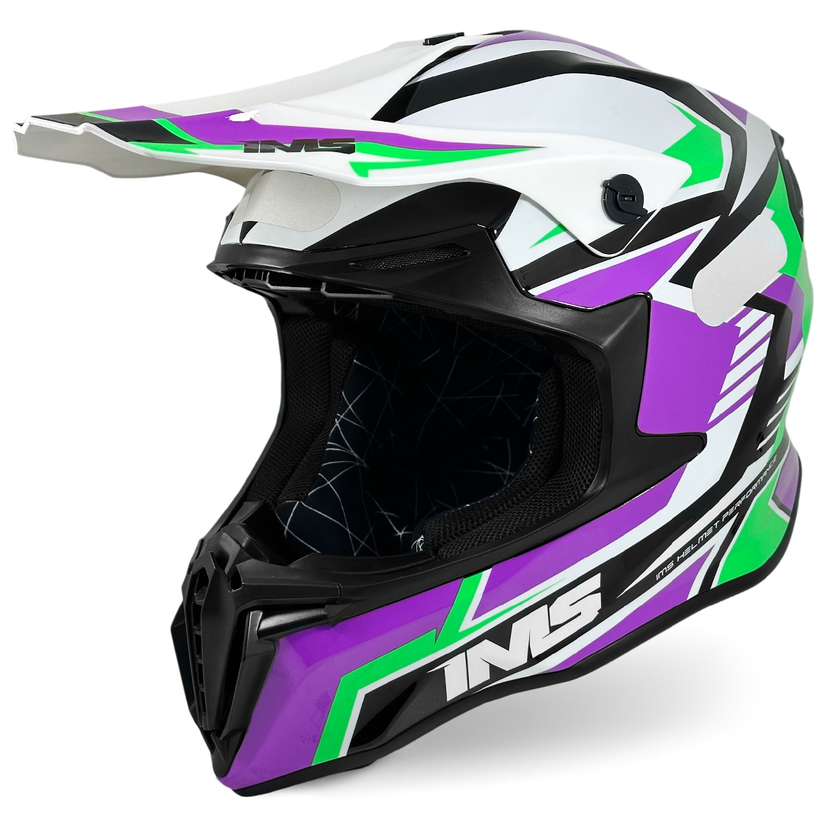 Segunda imagem do produto Capacete Ims Revo 26 Edge Roxo Verde
