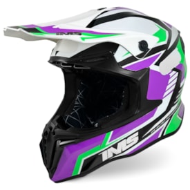 Segunda imagem do produto Capacete Ims Revo 26 Edge Roxo Verde