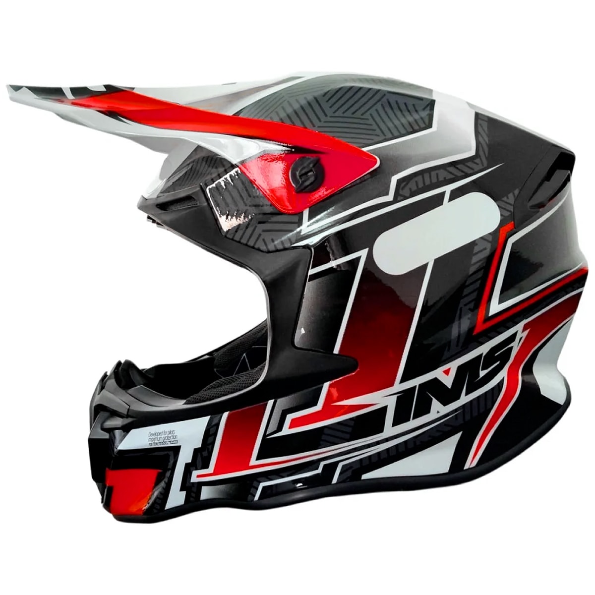 Capacete Ims Revo 26 New Preto Vermelho