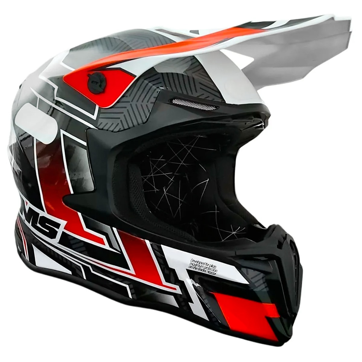 Capacete Ims Revo 26 New Preto Vermelho