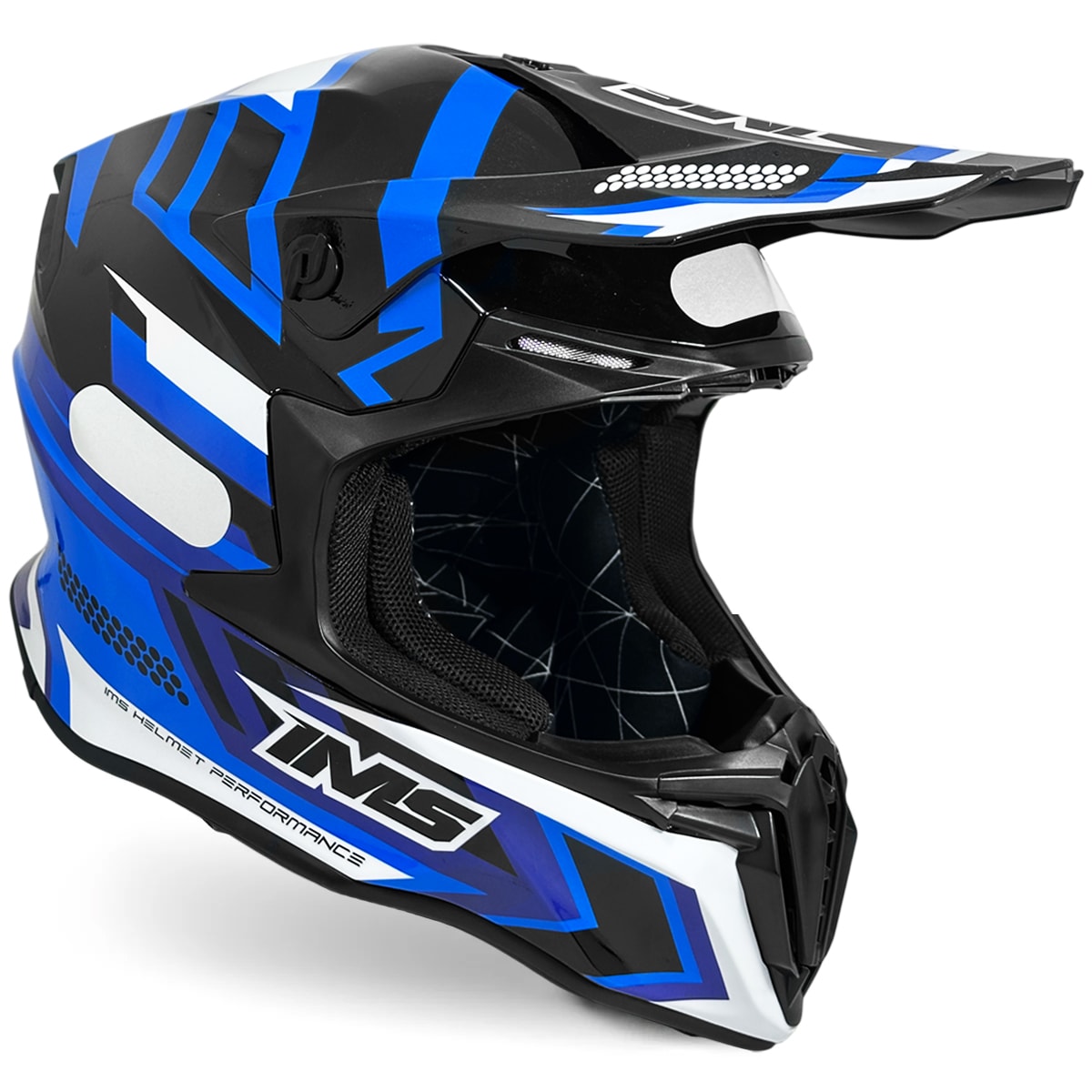 Capacete Ims Revo Edge Azul Preto Branco