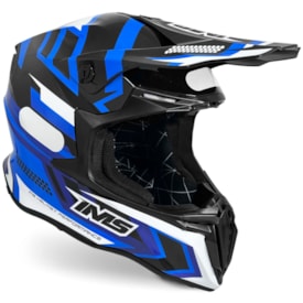 Capacete Ims Revo Edge Azul Preto Branco