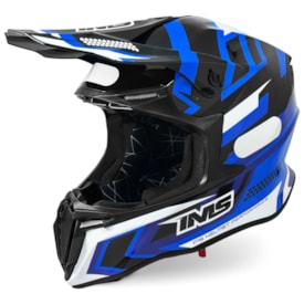 Segunda imagem do produto Capacete Ims Revo Edge Azul Preto Branco