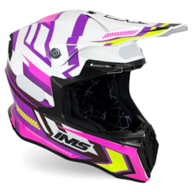 Capacete Ims Revo Edge Roxo Branco Rosa