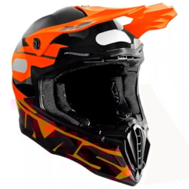 Capacete Ims Revo Preto Laranja