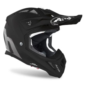 Segunda imagem do produto Capacete Infantil Airoh Aviator Ace Color Preto Fosco