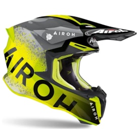 Segunda imagem do produto Capacete Infantil Airoh Twist 2.0 Bit Amarelo Fluor