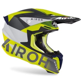 Segunda imagem do produto Capacete Infantil Airoh Twist 2.0 Lift Amarelo Fluor