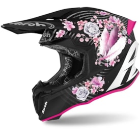 Capacete Infantil Airoh Twist 2.0 Mad Preto Rosa
