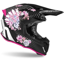 Segunda imagem do produto Capacete Infantil Airoh Twist 2.0 Mad Preto Rosa