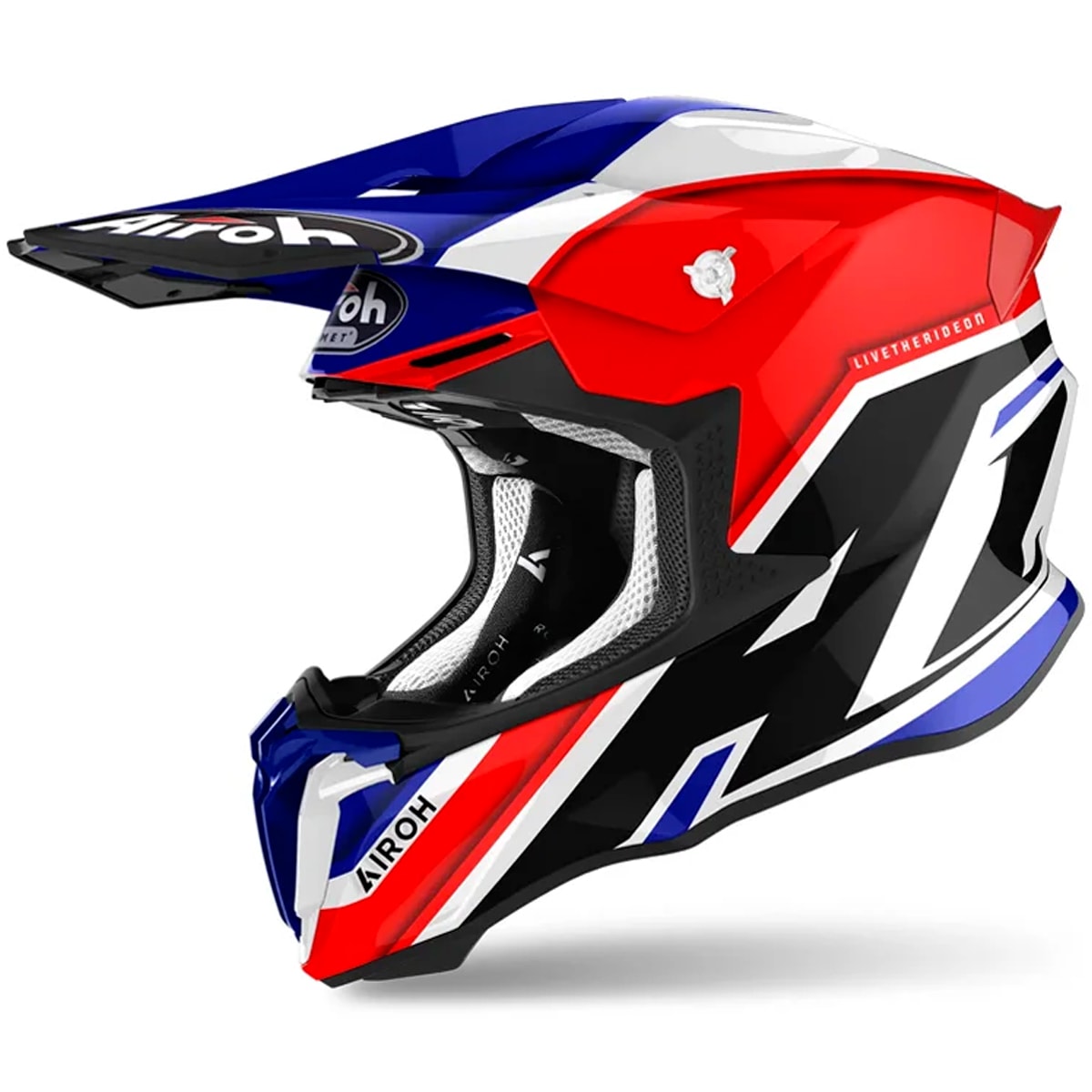 Capacete Infantil Airoh Twist 2.0 Shaken Azul Vermelho