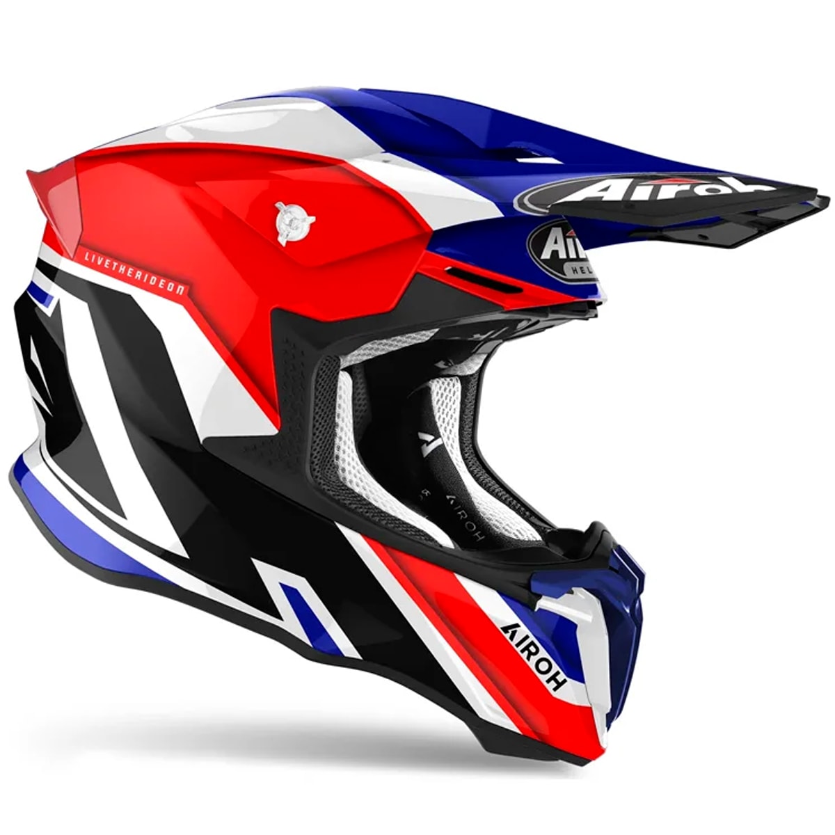 Segunda imagem do produto Capacete Infantil Airoh Twist 2.0 Shaken Azul Vermelho