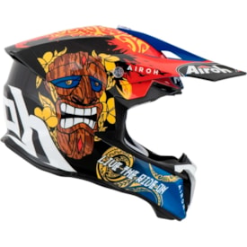 Segunda imagem do produto Capacete Infantil Airoh Twist 2.0 Tiki Vermelho Azul