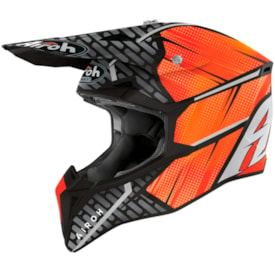 Capacete Infantil Airoh Wraap Idol Fosco Laranja Preto