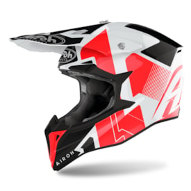 Capacete Infantil Airoh Wraap Raze Preto Vermelho