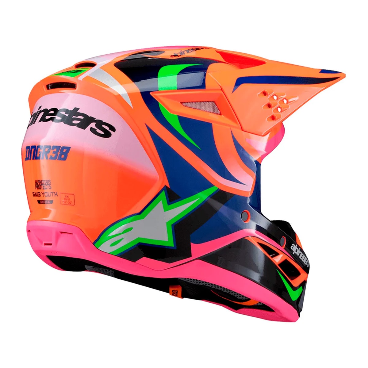 Segunda imagem do produto Capacete Infantil Alpinestars SM3 Deegan Laranja