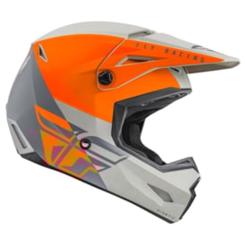 Segunda imagem do produto Capacete Infantil Fly Kinetic Straight Edge Laranja Cinza