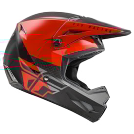 Segunda imagem do produto Capacete Infantil Fly Kinetic Straight Edge Vermelho Preto