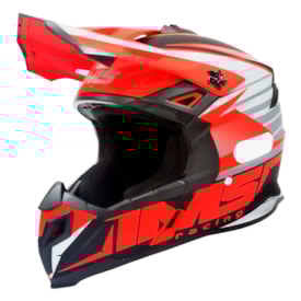 Capacete Infantil Ims Extreme Cinza Vermelho