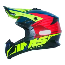 Segunda imagem do produto Capacete Infantil Ims Extreme Vermelho Azul Fluor