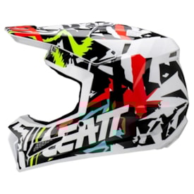 Segunda imagem do produto Capacete Infantil Leatt Moto 3.5 Branco Preto