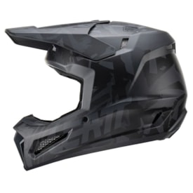 Segunda imagem do produto Capacete Infantil Leatt Moto 3.5 Preto Cinza