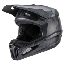 Capacete Infantil Leatt Moto 3.5 Preto Cinza