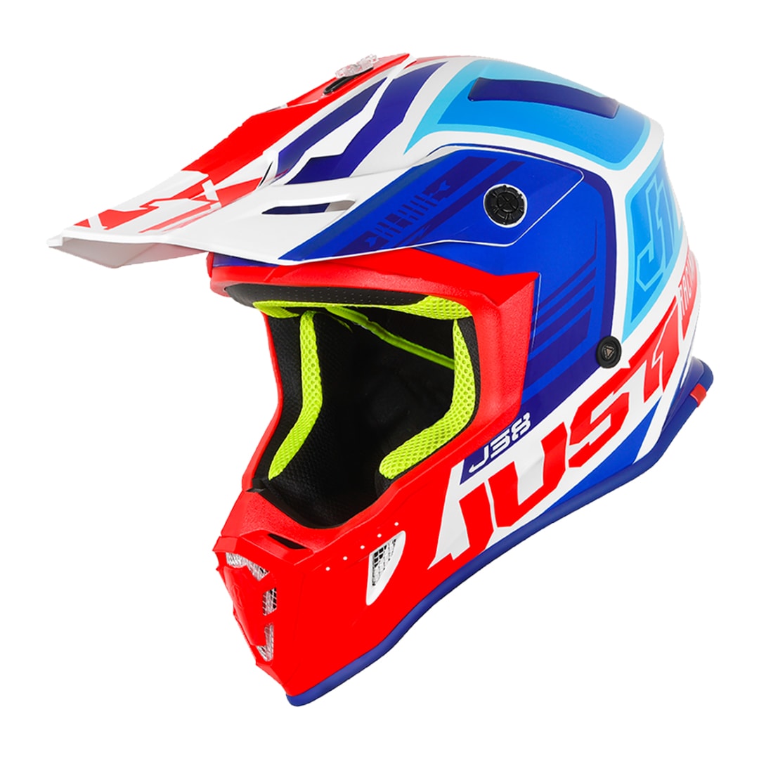 レッド ハートロゴ Jazzercise Capacete Just1 J38 Blade Azul Vermelho