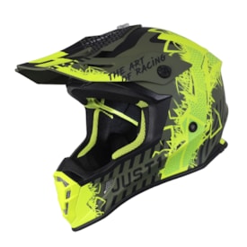 Capacete Just1 J38 Mask Amarelo Fluor Preto