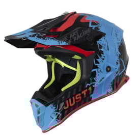 Capacete Just1 J38 Mask Azul Vermelho