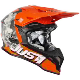 Segunda imagem do produto Capacete Just1 J39 Kinetic Laranja Cinza